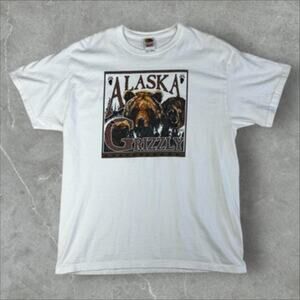 Vintage 2000 Alaska Grizzly Tee White